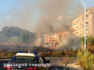 L'incendio a Civita Castellana