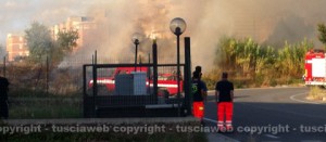 L'incendio a Civita Castellana