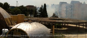 L'incendio a Civita Castellana