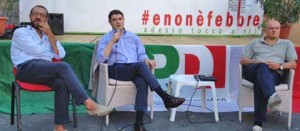 Viterbo - Mazzoli con il collega Enrcio Borghi alla festa dell'Unità