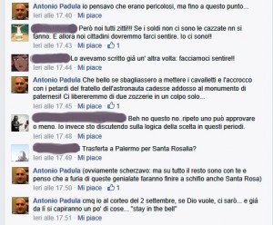 Il post su Facebook - Clicca per ingrandire