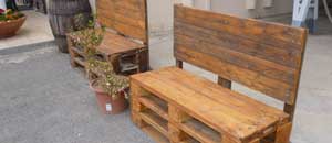 Due panchine con i bancali