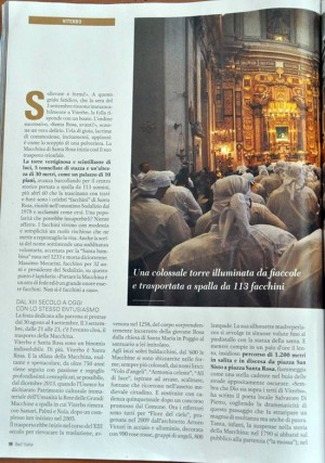 Il servizio di Bell'Italia sulla macchina di santa Rosa
