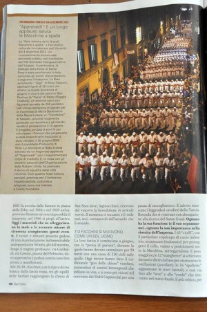 Il servizio di Bell'Italia sulla macchina di santa Rosa