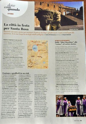 Il servizio di Bell'Italia sulla macchina di santa Rosa