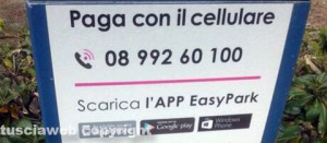 Il sistema di pagamento del parcheggio a Mercato San Severino