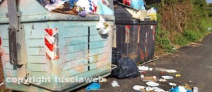 Tuscania - Emergenza immondizia nei quartieri residenziali