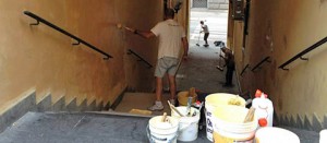 Sottopassaggio di via Marconi ripulito da Viterbo Civica per la terza volta