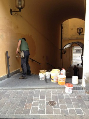 Sottopassaggio di via Marconi ripulito da Viterbo Civica per la terza volta