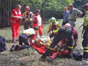 Il soccorso al motociclista 