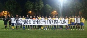 Il San Lorenzo Nuovo ricorda con uno striscione gli operai morti a Latina