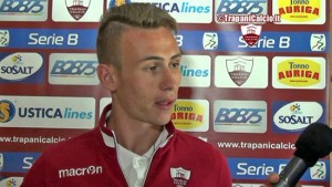 Cristiano Lombardi con la maglia del Trapani