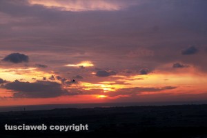 Tramonto a Tarquinia