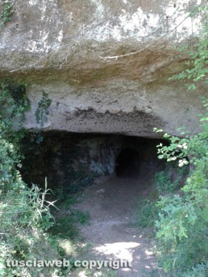 Etruschi - Viterbo - La necropoli di  Norchia nell'abbandono e inagibile