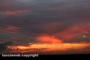 Tramonto a Tarquinia