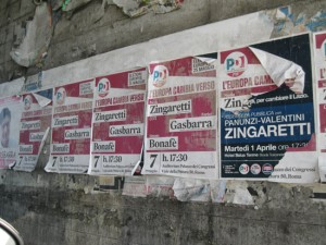 Affissioni abusive a Viterbo
