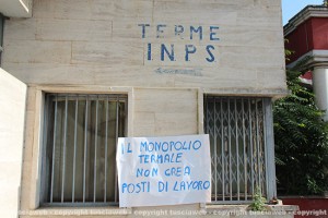 Terme Inps - La protesta degli ex lavoratori