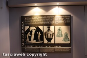 Museo nazionale etrusco - La sezione dedicata agli scavi di Acquarossa