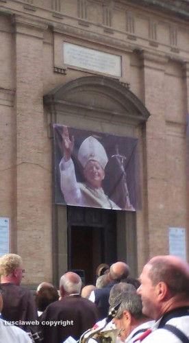 La banda di Chia alla collocazione della reliquia di San Giovanni Paolo II 