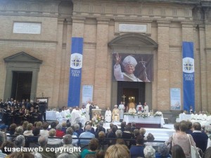 La banda di Chia alla collocazione della reliquia di San Giovanni Paolo II 