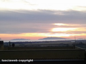 Tramonto a Tarquinia