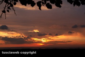 Tramonto a Tarquinia