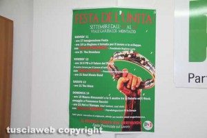 Il manifesto della festa dell'Unità a Montalto di Castro