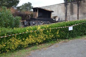 Oriolo Romano - Il chiosco incendiato