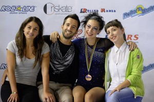 Marika Fontana con gli istruttori e il coreografo