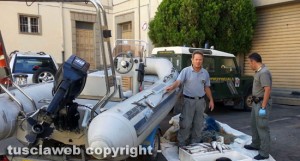 Polizia provinciale - Sequestro di pesce e reti al lago di Mezzano