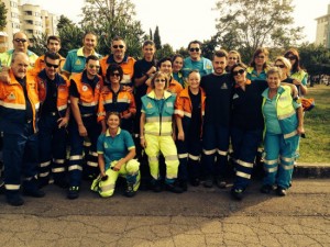 Minimacchina di santa Barbara, il team dei soccorsi