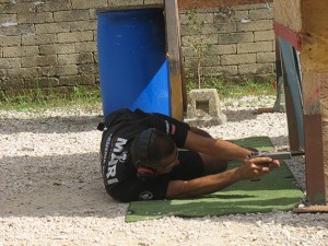 Massimo Mari nell'action shooting