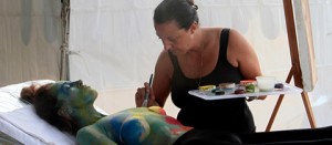 La body painting di Annamaria Mazzini a Green City