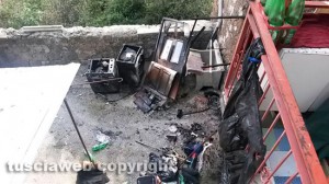 L'incendio in appartamento a Caprarola