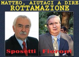 Il manifesto di FdI contro Fioroni e Sposetti