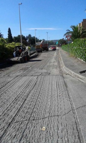 Civita Castellana - Lavori di asfaltatura a san Giovanni 