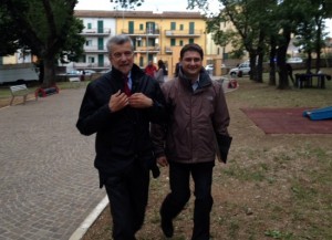 Il deputato Pd Alessandro Mazzoli e il presidente della commissione Lavoro della Camera Cesare Damiano