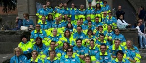 I volontari della Misericordia al lavoro per santa Rosa