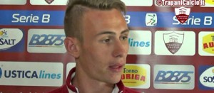 Cristiano Lombardi con la maglia del Trapani