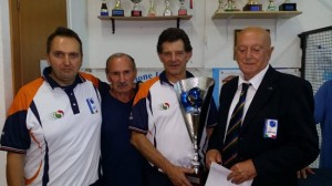 I vincitori della gara regionale di bocce