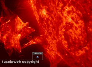 Il sole visto dall'osservatorio astronomico dei Cimini