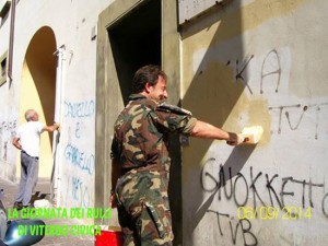 Viterbo civica al lavoro in via Emilio Bianchj