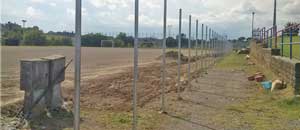 La recinzione al campo sportivo Sassacci