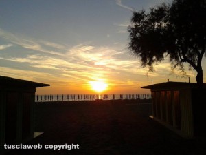 Tramonto su Tarquinia lido