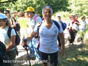 Massimo Mecarini alla prima tappa di In cammino sulle vie dell'esilio di santa Rosa