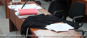 Un'aula di tribunale