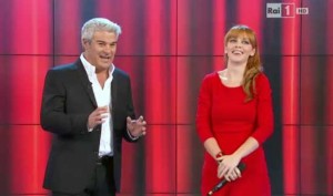 Valeria Marchetti con Pino Insegno