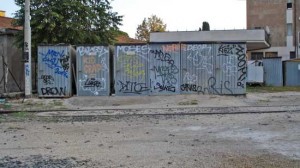 Viterbo - Le scritte alla stazione 