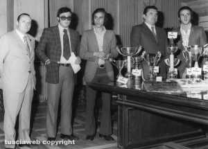 Da sinistra: Monticelli, Trieste Morbidelli, Fasuto Cappelli, Domenico Mancinelli, Giuliano Brutti