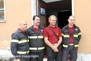 Valter Ceccani, Franco Figliacconi, il caposquadra Renzo Salvati e Marco Olivieri